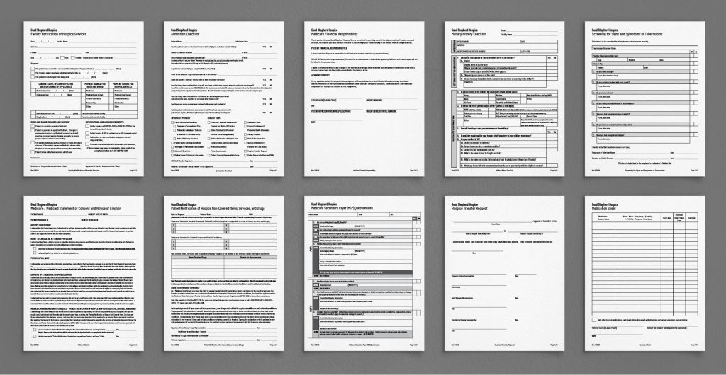 Standardized Good Shepherd Hospice internal forms