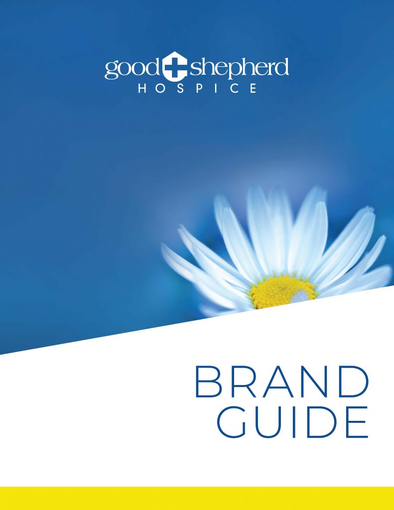 Cover of the Good Shepherd Hospice brand guide